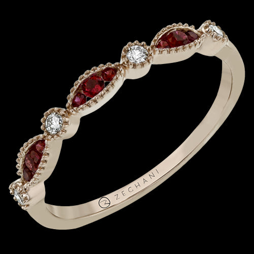 ZR1715-R Color Ring in 14k Gold with Diamonds