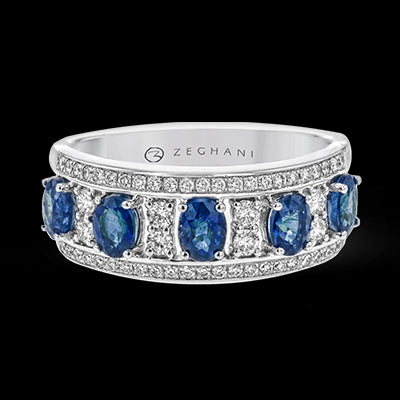 ZR1720 Color Ring in 14k Gold with Diamonds