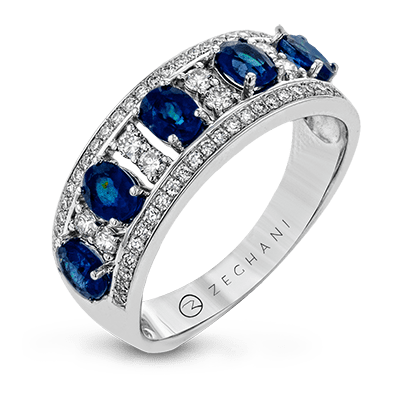 ZR1720 Color Ring in 14k Gold with Diamonds
