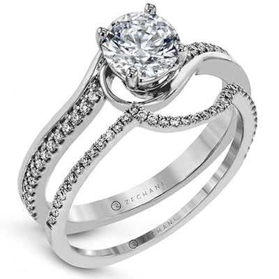 ZR1726 Wedding Set in 14k Gold with Diamonds