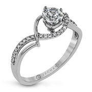 ZR1730 Engagement Ring in 14k Gold with Diamonds