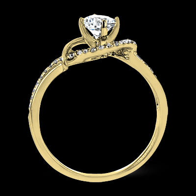 ZR1730 Engagement Ring in 14k Gold with Diamonds
