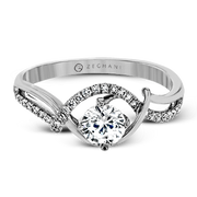 ZR1730 Engagement Ring in 14k Gold with Diamonds