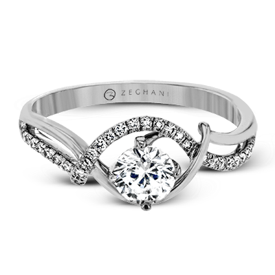 ZR1730 Engagement Ring in 14k Gold with Diamonds