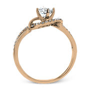ZR1730 Engagement Ring in 14k Gold with Diamonds