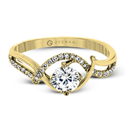 ZR1730 Engagement Ring in 14k Gold with Diamonds