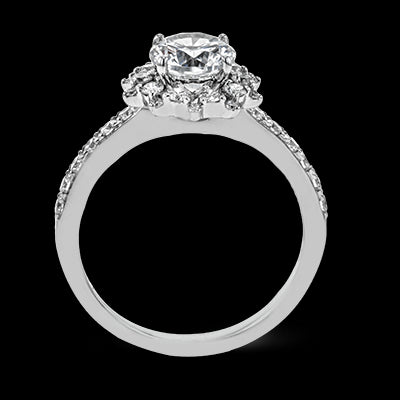 ZR1779 Engagement Ring in 14k Gold with Diamonds