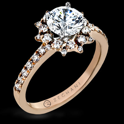 ZR1779 Engagement Ring in 14k Gold with Diamonds