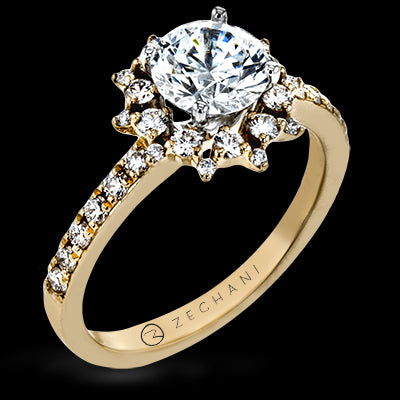 ZR1779 Engagement Ring in 14k Gold with Diamonds
