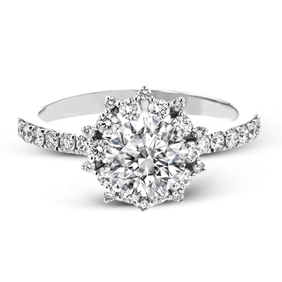 ZR1779 Engagement Ring in 14k Gold with Diamonds