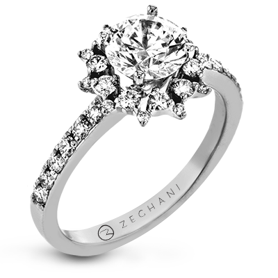 ZR1779 Engagement Ring in 14k Gold with Diamonds
