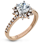 ZR1779 Engagement Ring in 14k Gold with Diamonds