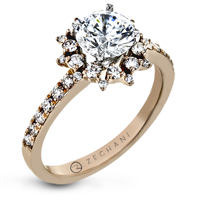 ZR1779 Engagement Ring in 14k Gold with Diamonds