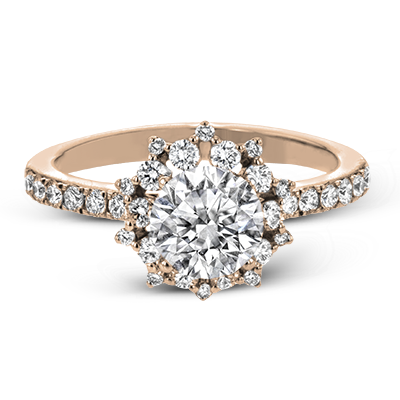ZR1779 Engagement Ring in 14k Gold with Diamonds
