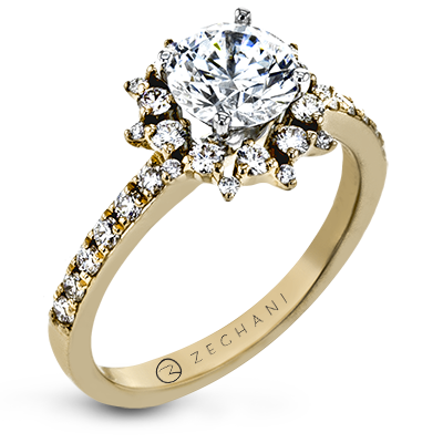 ZR1779 Engagement Ring in 14k Gold with Diamonds