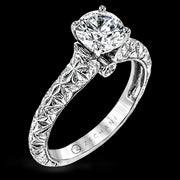 ZR1781 Engagement Ring in 14k Gold with Diamonds