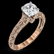 ZR1781 Engagement Ring in 14k Gold with Diamonds