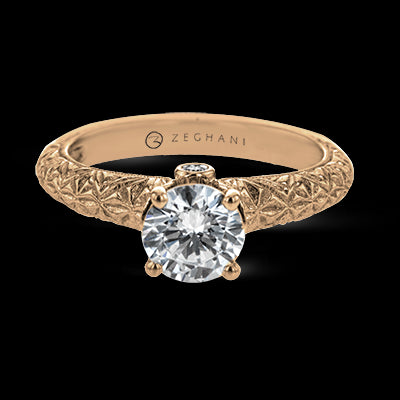 ZR1781 Engagement Ring in 14k Gold with Diamonds