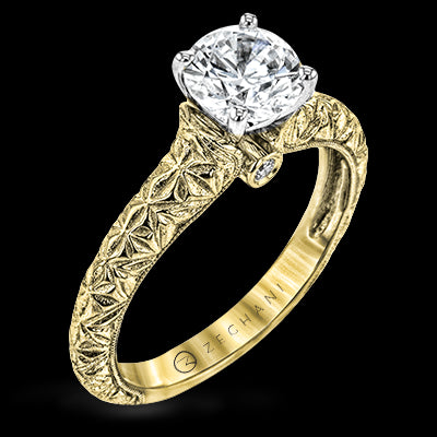 ZR1781 Engagement Ring in 14k Gold with Diamonds