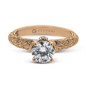 ZR1781 Engagement Ring in 14k Gold with Diamonds