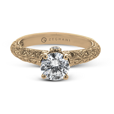 ZR1781 Engagement Ring in 14k Gold with Diamonds