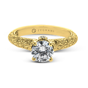 ZR1781 Engagement Ring in 14k Gold with Diamonds