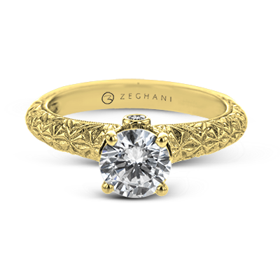 ZR1781 Engagement Ring in 14k Gold with Diamonds