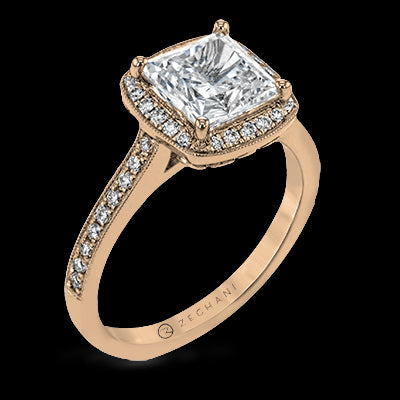 ZR1782 Engagement Ring in 14k Gold with Diamonds
