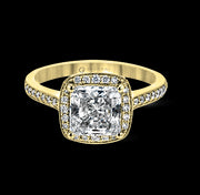 ZR1782 Engagement Ring in 14k Gold with Diamonds