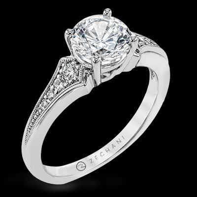 ZR1784 Engagement Ring in 14k Gold with Diamonds