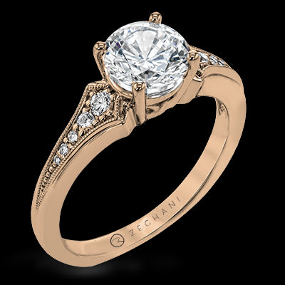 ZR1784 Engagement Ring in 14k Gold with Diamonds