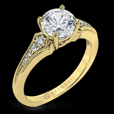 ZR1784 Engagement Ring in 14k Gold with Diamonds