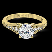 ZR1784 Engagement Ring in 14k Gold with Diamonds