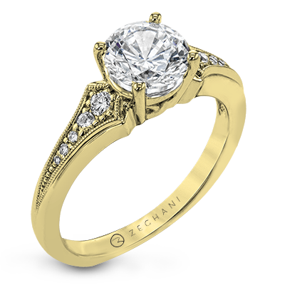 ZR1784 Engagement Ring in 14k Gold with Diamonds