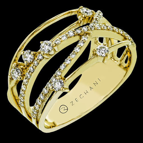 ZR1806-Y Right Hand Ring in 14k Gold with Diamonds