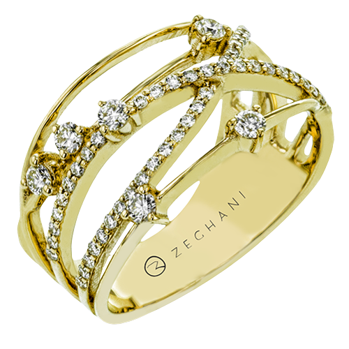 ZR1806-Y Right Hand Ring in 14k Gold with Diamonds