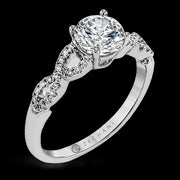 ZR1848 Engagement Ring in 14k Gold with Diamonds