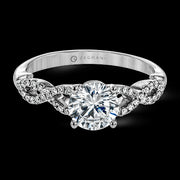 ZR1848 Engagement Ring in 14k Gold with Diamonds