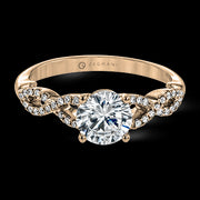 ZR1848 Engagement Ring in 14k Gold with Diamonds
