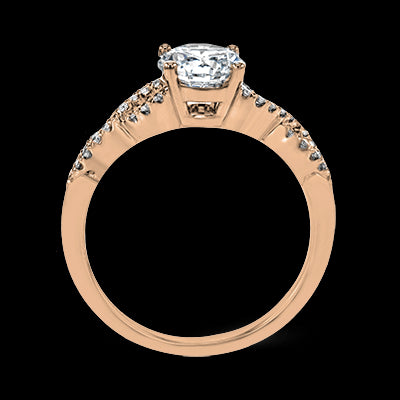 ZR1848 Engagement Ring in 14k Gold with Diamonds