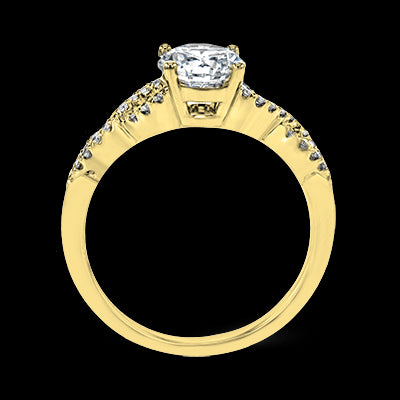 ZR1848 Engagement Ring in 14k Gold with Diamonds