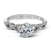 ZR1848 Engagement Ring in 14k Gold with Diamonds