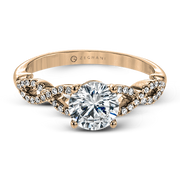 ZR1848 Engagement Ring in 14k Gold with Diamonds