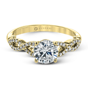 ZR1848 Engagement Ring in 14k Gold with Diamonds