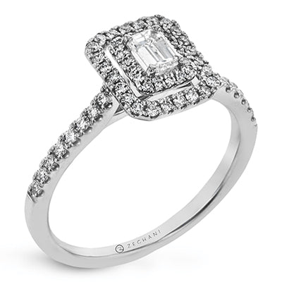 ZR1863 Engagement Ring in 14k Gold with Diamonds