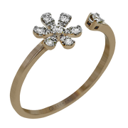 ZR1864 Right Hand Ring in 14k Gold with Diamonds