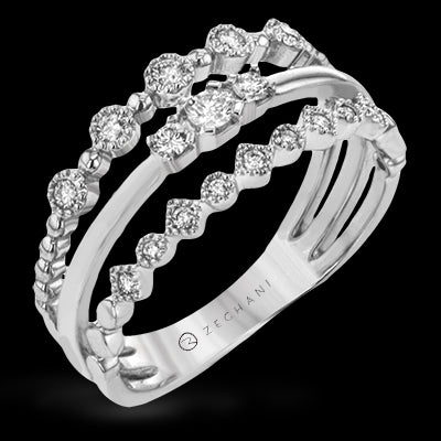 ZR1865 Right Hand Ring in 14k Gold with Diamonds