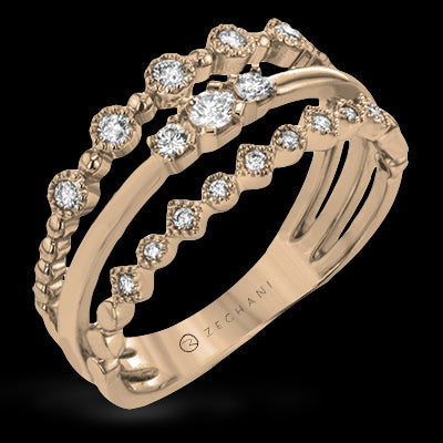 ZR1865 Right Hand Ring in 14k Gold with Diamonds