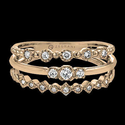 ZR1865 Right Hand Ring in 14k Gold with Diamonds