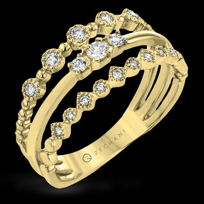 ZR1865 Right Hand Ring in 14k Gold with Diamonds